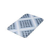 Blauw patroon met vierkante openingen badmat (Gekanteld)