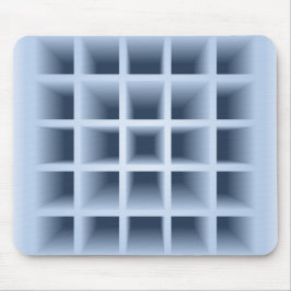 Blauw patroon met vierkante openingen muismat