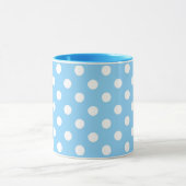 blauw patroon met witte stippen mok (Midden)