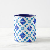 Blauw patroon mok (Midden)