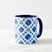 Blauw patroon mok (Voorkant rechts)