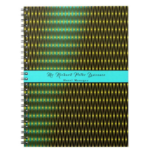 Blauw patroon notitieboek (Voorkant)