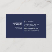  blauw patroon olifant Logo Visitekaartje (Achterkant)