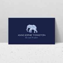  blauw patroon olifant Logo