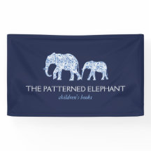 blauw patroon olifanten kinderopvang
