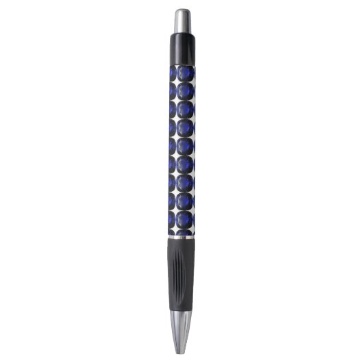 Blauw patroon pen (Voorkant Verticaal)