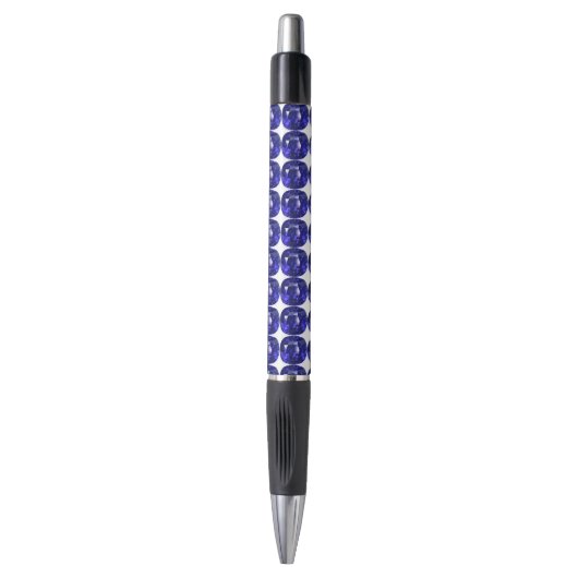 Blauw patroon pen (Voorkant Verticaal)
