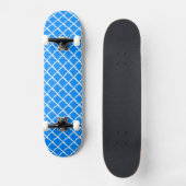 Blauw patroon persoonlijk skateboard (Voorkant)