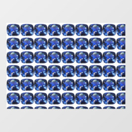 Blauw patroon raamsticker