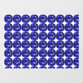 Blauw patroon raamsticker (Vel)
