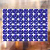 Blauw patroon raamsticker (Vel 2)