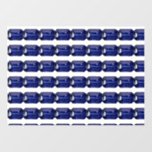 Blauw patroon raamsticker (Vel)