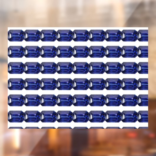 Blauw patroon raamsticker (Vel 2)