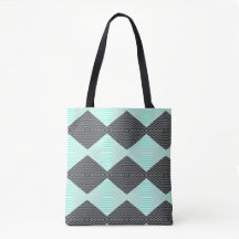 Blauw patroon schoudertas