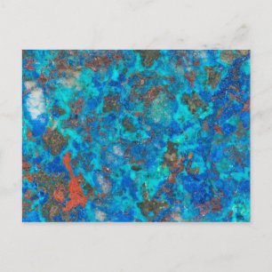 Blauw patroon Shattuckiet Briefkaart