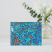 Blauw patroon Shattuckiet Briefkaart (Staand voorkant)