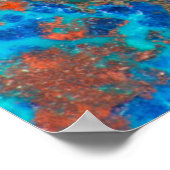 Blauw patroon Shattuckiet Poster (Hoek)