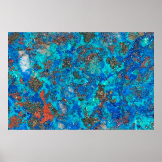 Blauw patroon Shattuckiet Poster (Voorkant)