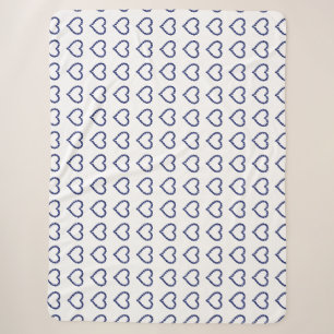 Blauw patroon sherpa deken
