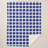 Blauw patroon sherpa deken (Voorkant)