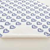 Blauw patroon sherpa deken (3/4)