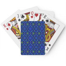 Blauw patroon speelkaarten