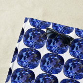 Blauw patroon strandlaken (In situ)