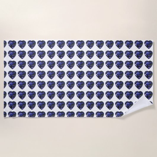 Blauw patroon strandlaken (Voorkant)