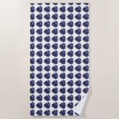 Blauw patroon strandlaken (Voorkant)