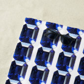 Blauw patroon strandlaken (In situ)