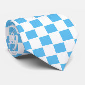 Blauw patroon stropdas (Opgerold)