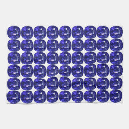 Blauw patroon theedoek