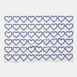 Blauw patroon theedoek