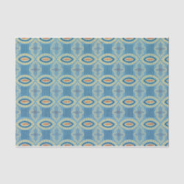 blauw patroon tissuepapier