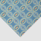  blauw patroon tissuepapier (Detail)