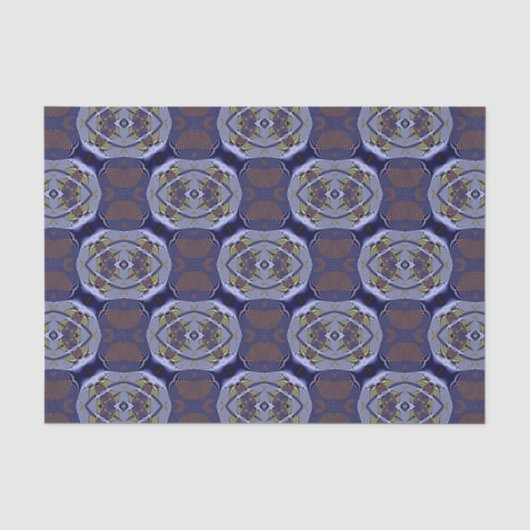 Blauw patroon tissuepapier (Voorkant)