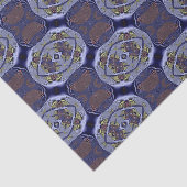 Blauw patroon tissuepapier (Detail)