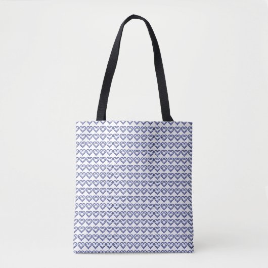 Blauw patroon tote bag (Voorkant)