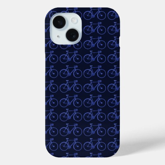 Blauw patroon van fietsen Case-Mate iPhone case (Achterkant)