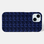 Blauw patroon van fietsen Case-Mate iPhone case (Achterkant (horizontaal))