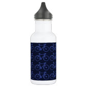 Blauw patroon van fietsen waterfles  (Links)