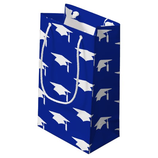 Blauw patroon van gradatiekapten - Afstuderen Klein Cadeauzakje (Achterkant Gekanteld)