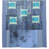 blauw patroon verkleurd douwergordijn douchegordijn (Voorkant)