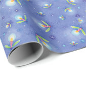 Blauw patroon vijf pagina's cadeaupapier (Rol Hoek)