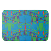 Blauw patroonbad - Puddy Play Lace Badmat (Voorkant)