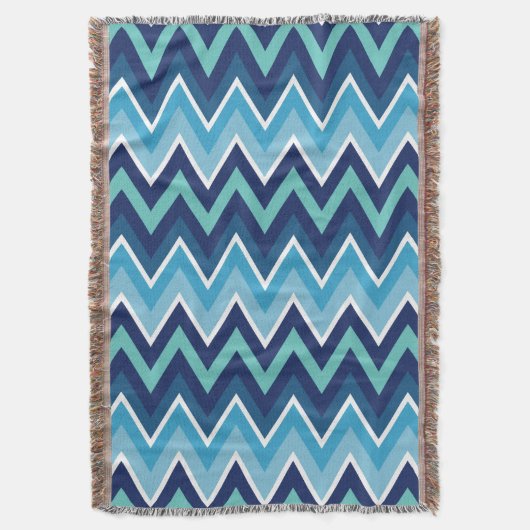 Blauw patroondepoel deken (Voorkant Verticaal)