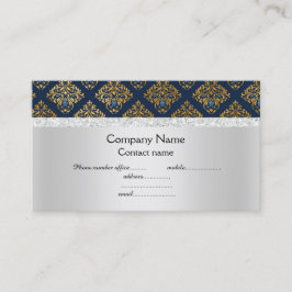 Blauw patroonelegante halfglansbedrijven visitekaartje