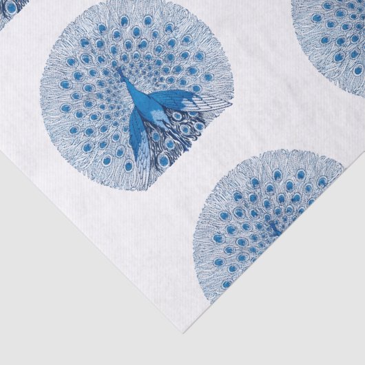  blauw patroonpatroon tissuepapier (Detail)