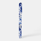 Blauw patroonpatroon Waterverf iPhone 16 Hoesje (Rechterkant)