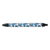 Blauw patroonpatroonpatroon zwarte inkt pen (Voorkant)